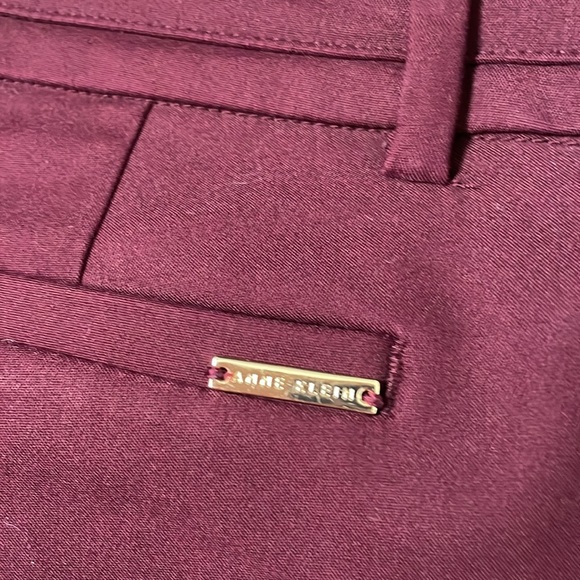 Anne Klein burgundy crop pant - Picture 6 of 8
